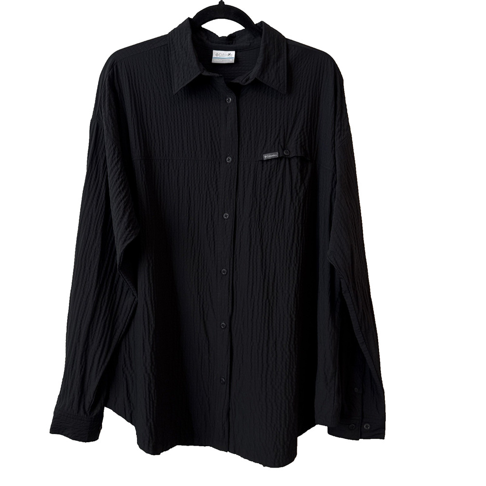 Columbia‎ Boundless Trek Women’s XL Hiking Ripstop Long Sleeve Button Up Shirt